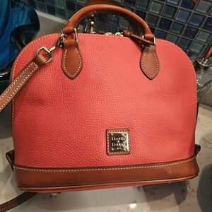 Dooney & Bourke Salmon Zipzip Crossbody and Brown Satchel